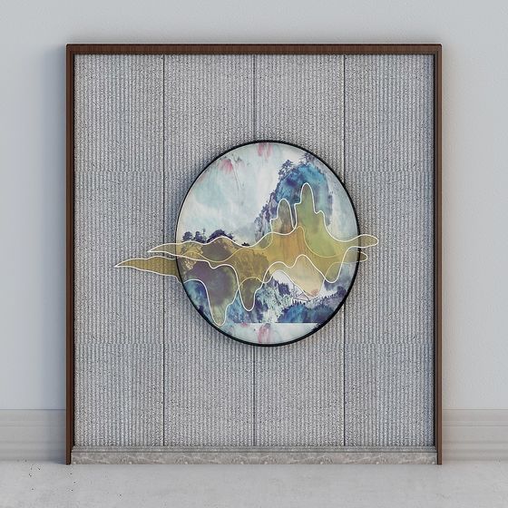 Elegant 3D Model of 'Shanhe Tu' - Landscape Art