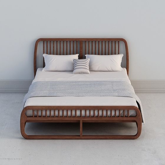 Modern Minimalist Bed Frame 3D Model