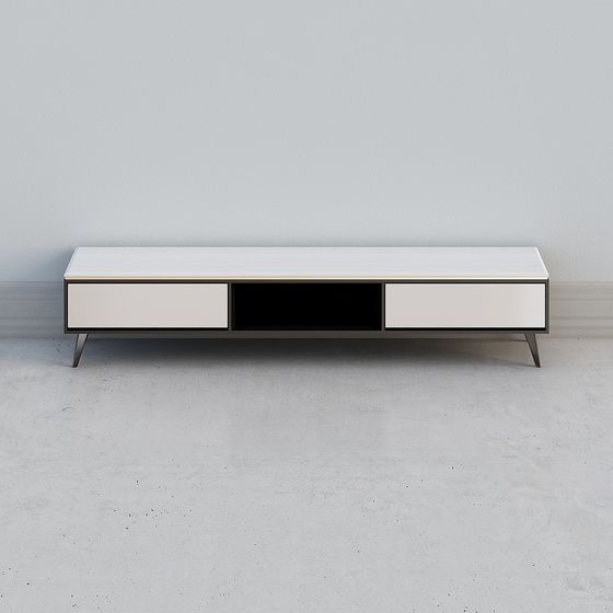 Sleek TV Cabinet 3D model for Modern Interiors