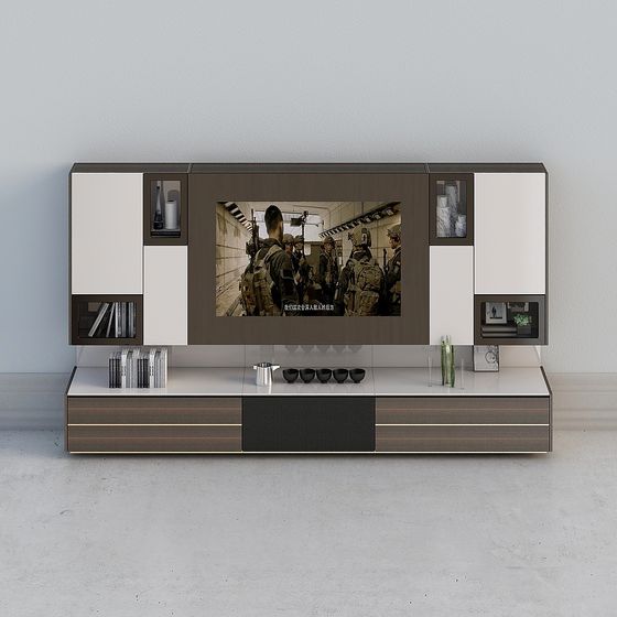 Modern Minimalist TV Cabinet 3D model