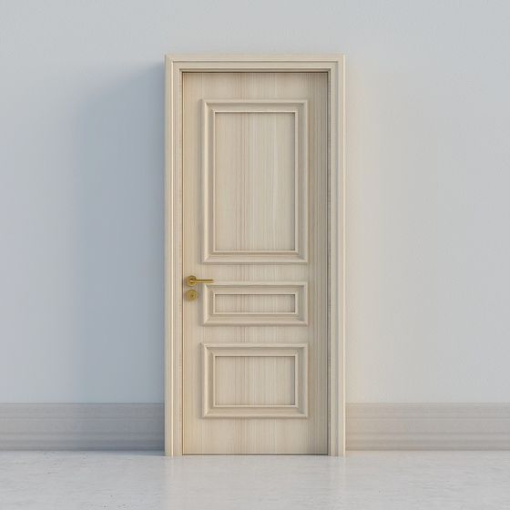 Classic Wooden Door 3D model
