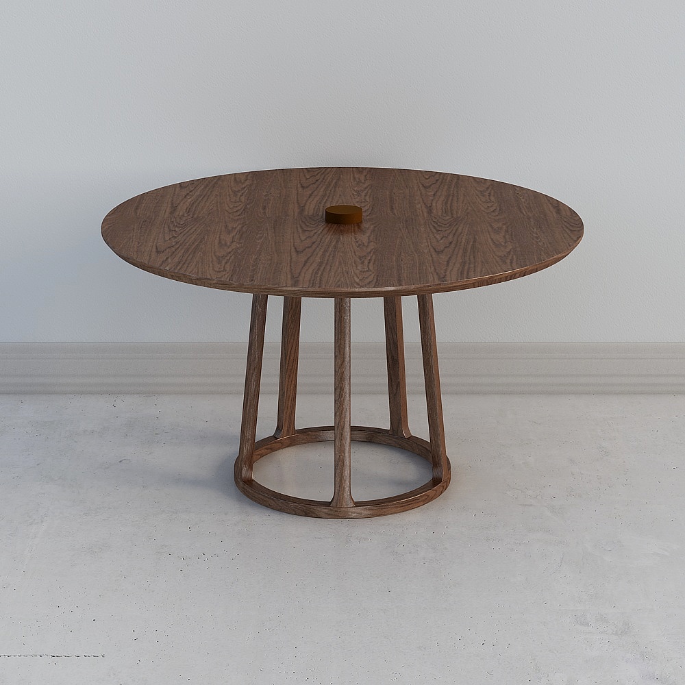 Low-Poly Round Table 3D model Design