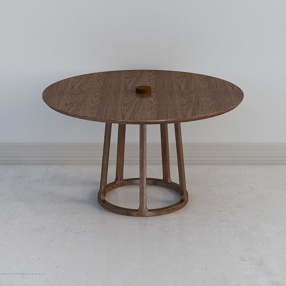 Low-Poly Round Table 3D model Design