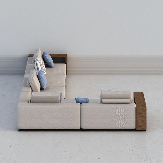 Modern Low-Poly Sofa 3D model