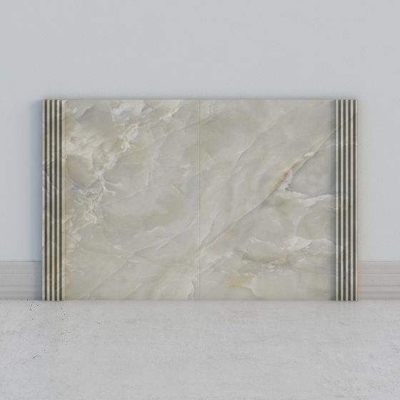 Elegant Marble Screen 3D model for Modern Interiors