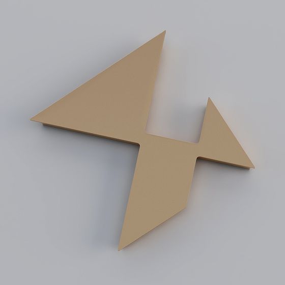 Origami Art Low-Polygon 3D model