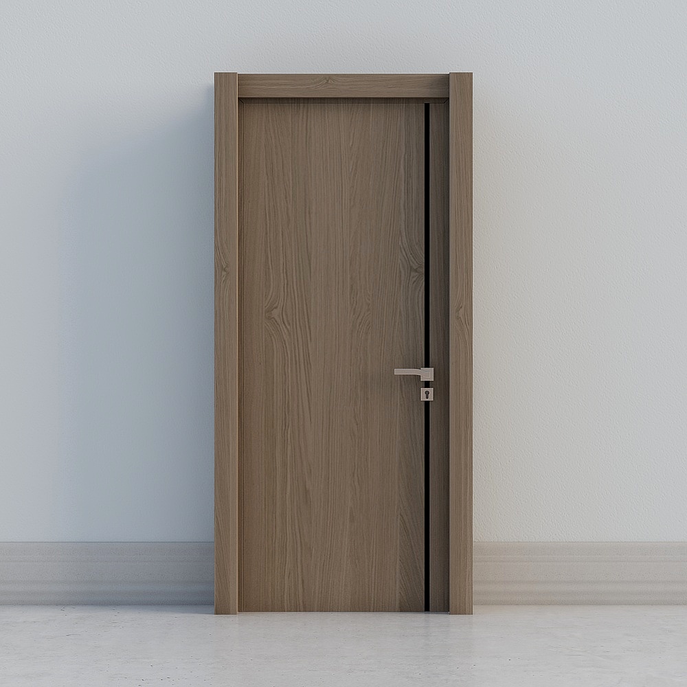 modern dark wooden door