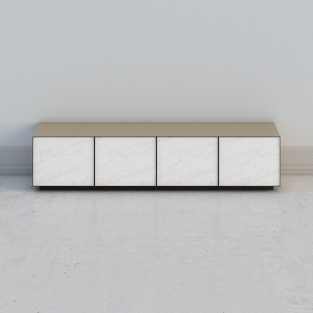 Mueble de TV blanco bajo