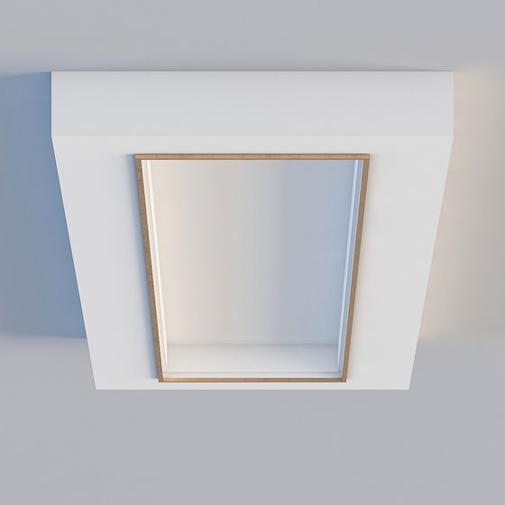 Modern Ceiling-Embedded Mirror 3D model