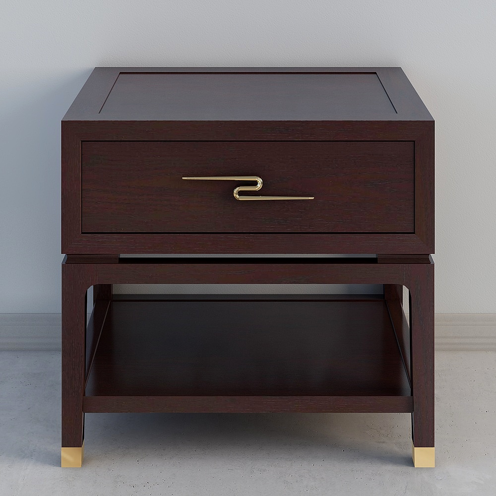 Mesa de noche TS-SD-BG101 (madera blanca encerada)