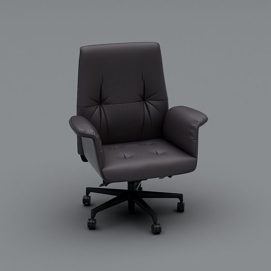 Elegant Low-Poly Office Chair 3D model