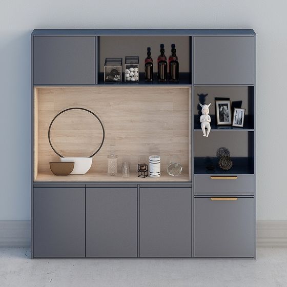 Stylish Urban Living Room Display Cabinet 3D model