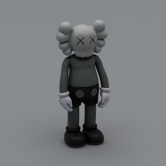 Stylish Kaws 3D Model for Creative Projects
