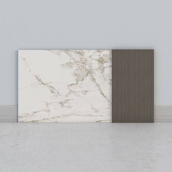 Marble and Wood Grain Panel 3D model