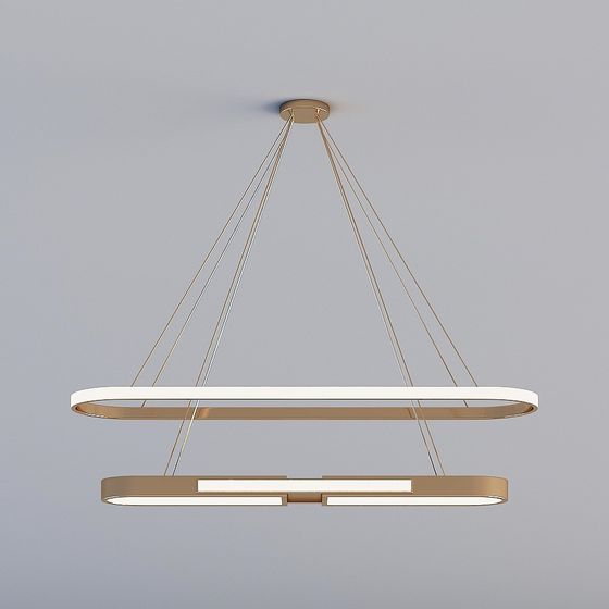 Elegant Minimalist Chandelier 3D model