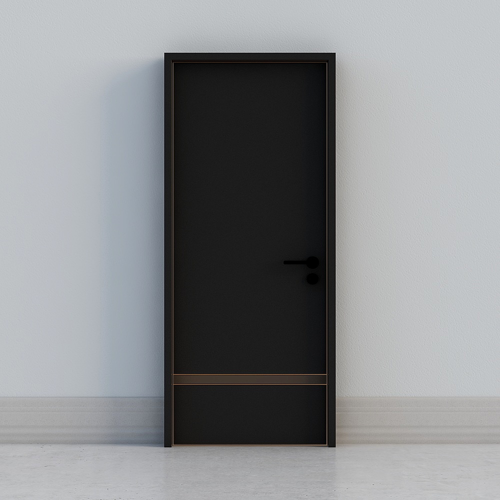 modern black door