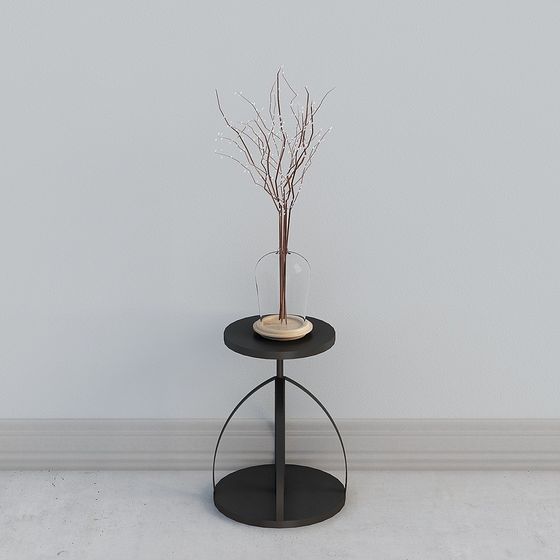 Glass-Covered Branch Decorative Table 3D model for Modern Spaces