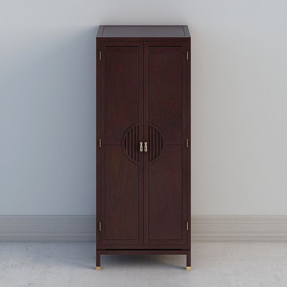 Stylish Chinese High Cabinet 3D model for Creative Spaces