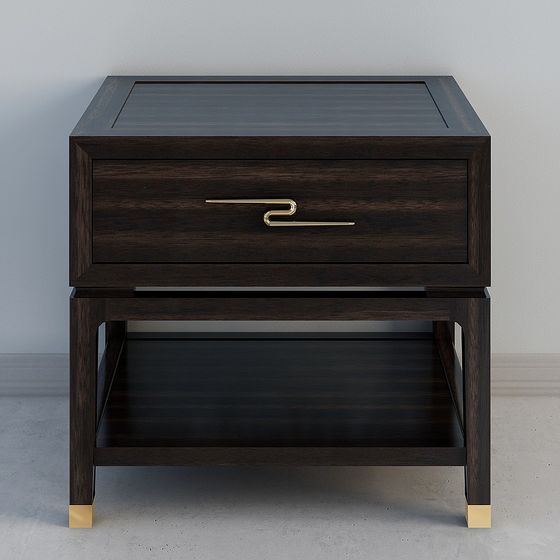 Elegant Minimalist Nightstand 3D model