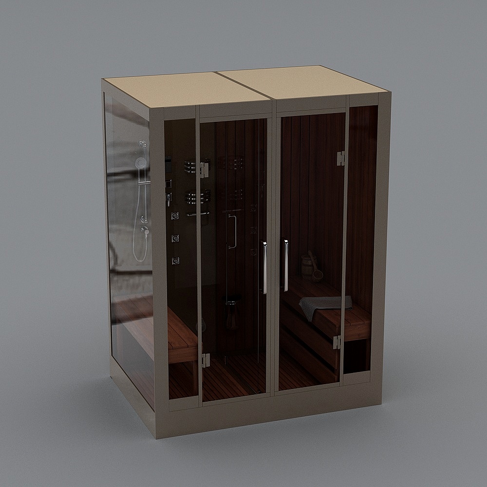 Steaming house, sauna dry steam