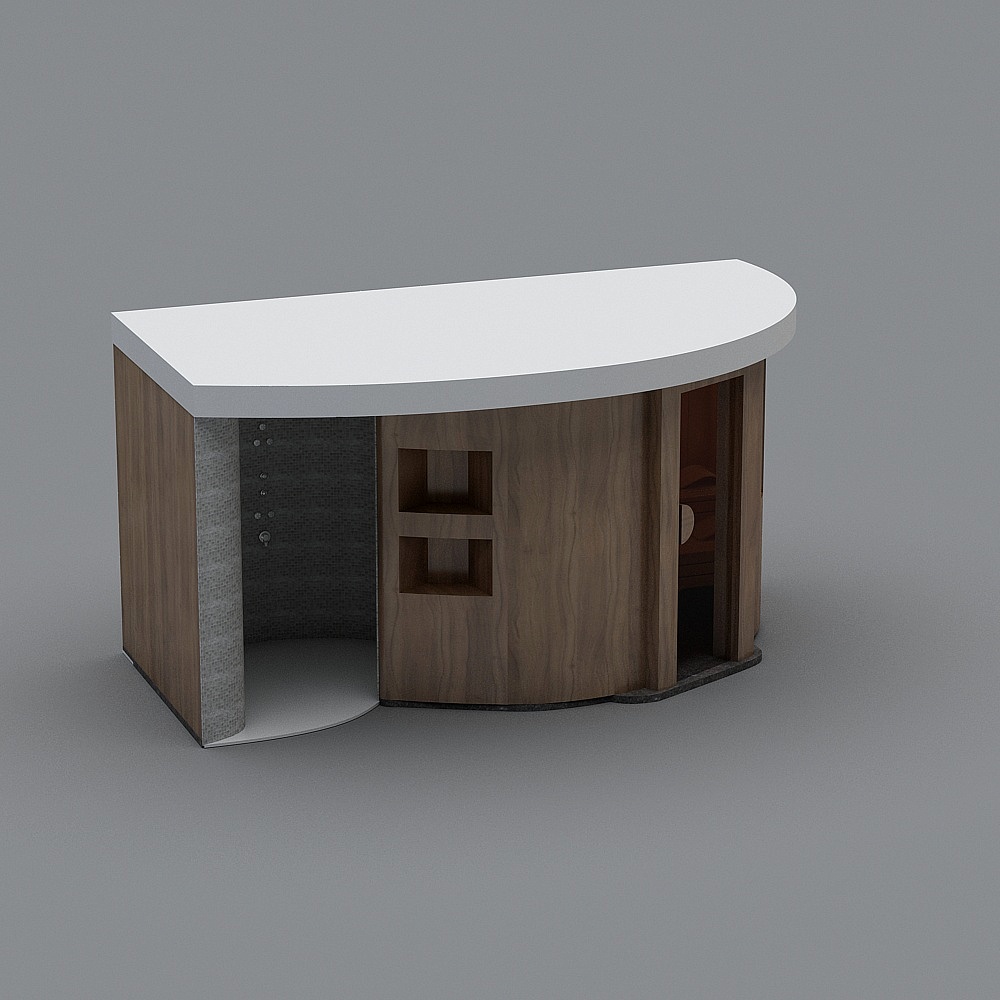 Urban Corner Reception Desk 3D model