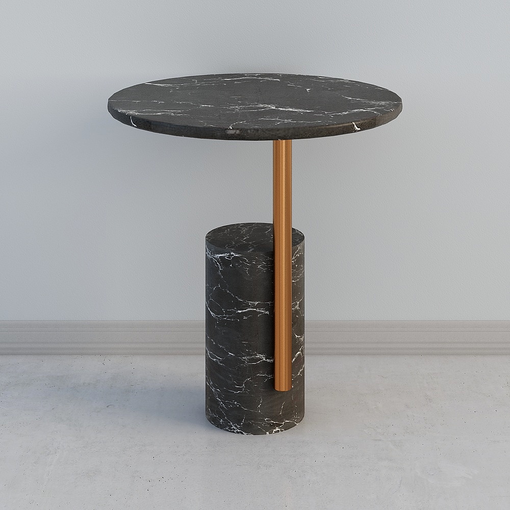 Elegant Marble Side Table 3D model