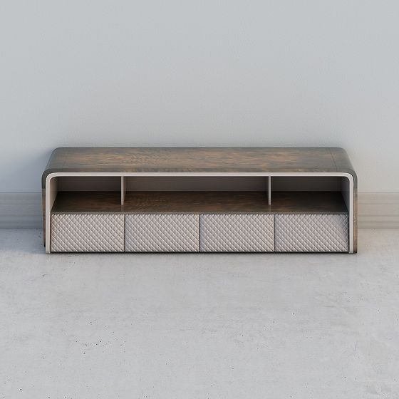 Stylish Low-Poly TV Cabinet 3D model