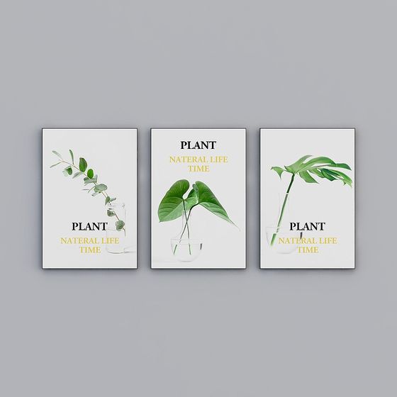 천 장식 홈 - 거실 녹색 식물 시리즈 그림