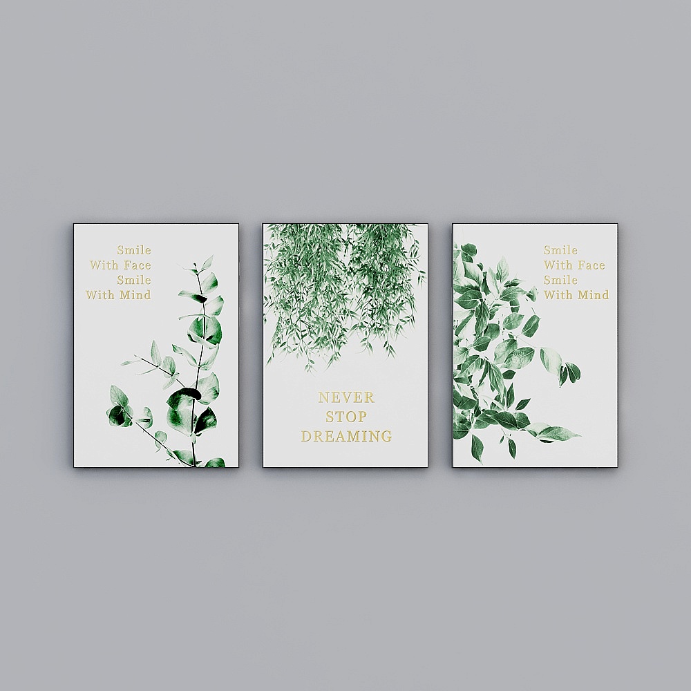 Cloth decoration home - living room green plant series decorative painting