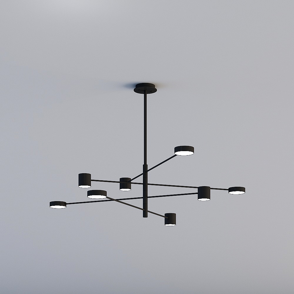 D280 black Landy lighting minimalist chandelier creative personality Nordic living room lighting modern minimalist wind designer hall decorated dining room lighting