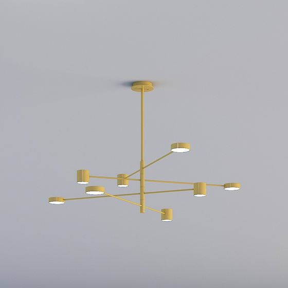 Elegant Minimalist Chandelier 3D model