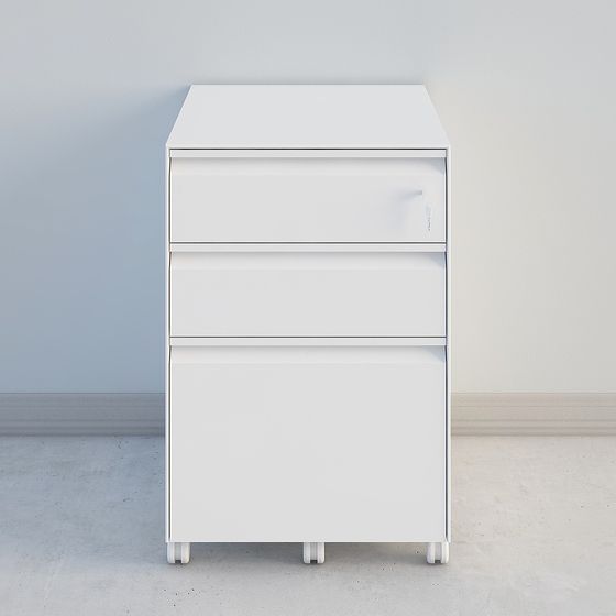 Minimalist Mobile File Cabinet 3D model