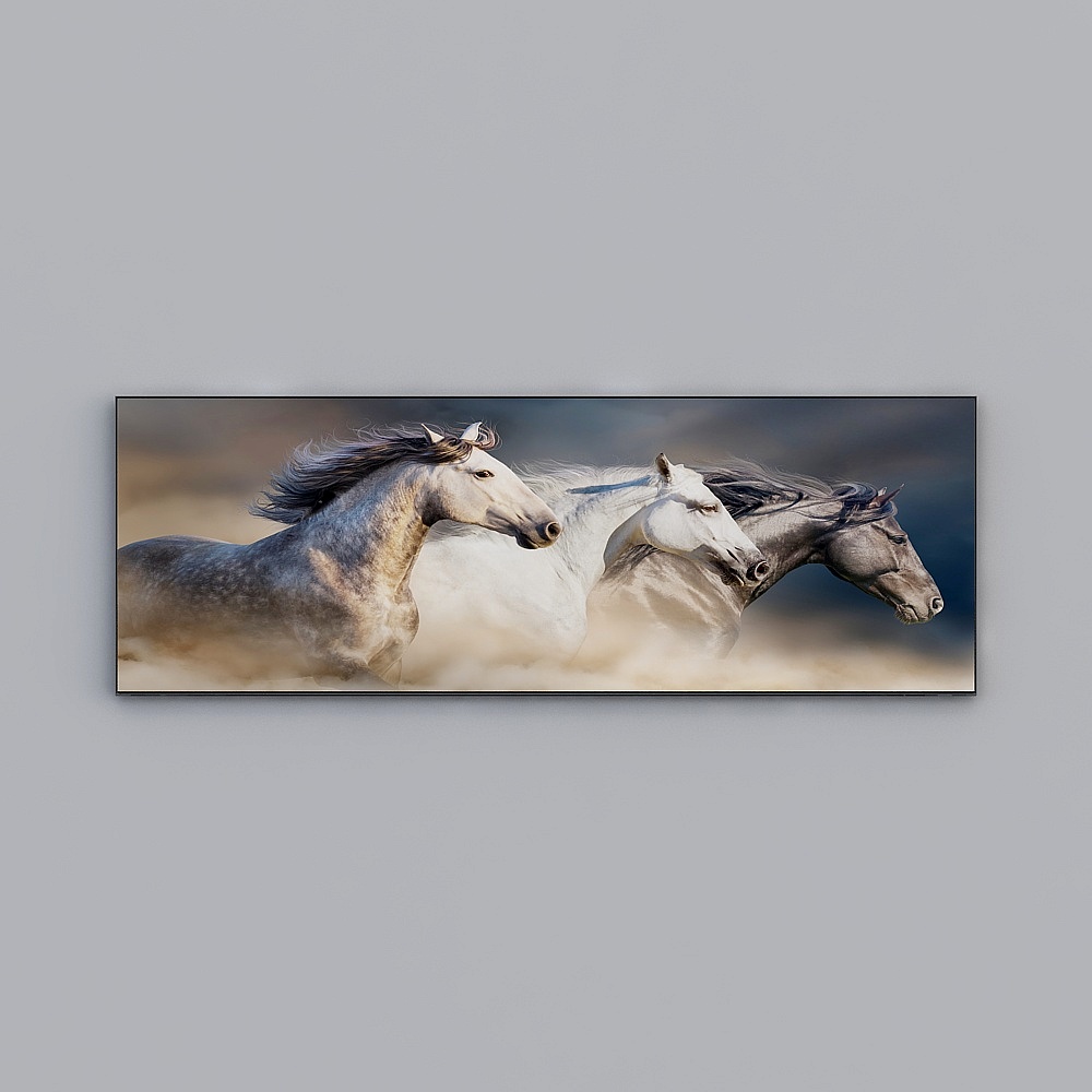 Majestic Horses in the Prairie 3D model