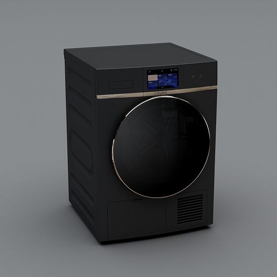 Elegant Black Dryer 3D model for Modern Living Spaces
