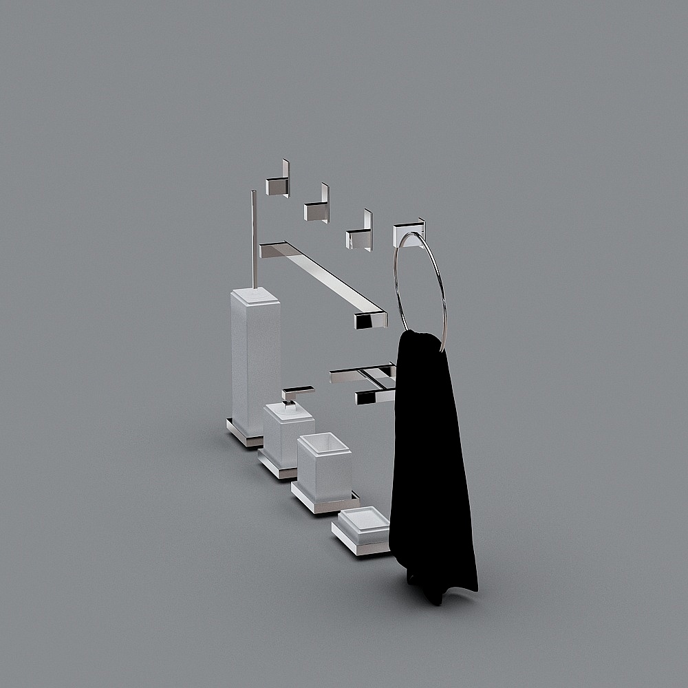 Urban Skyline 3D model with Low-Poly Design