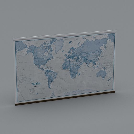 World Map 3D Model for Creative Projects