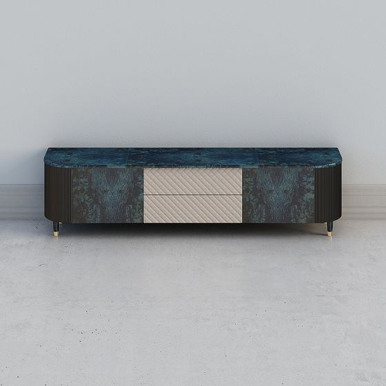 Stylish Low Poly TV Cabinet 3D model
