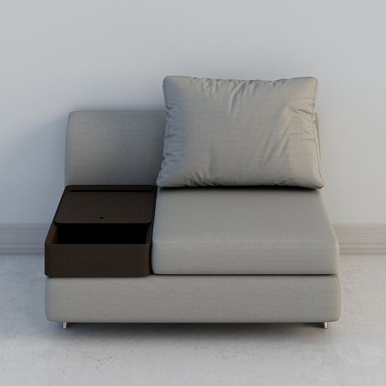 Elegant Low-Poly Sofa 3D model for Modern Interiors