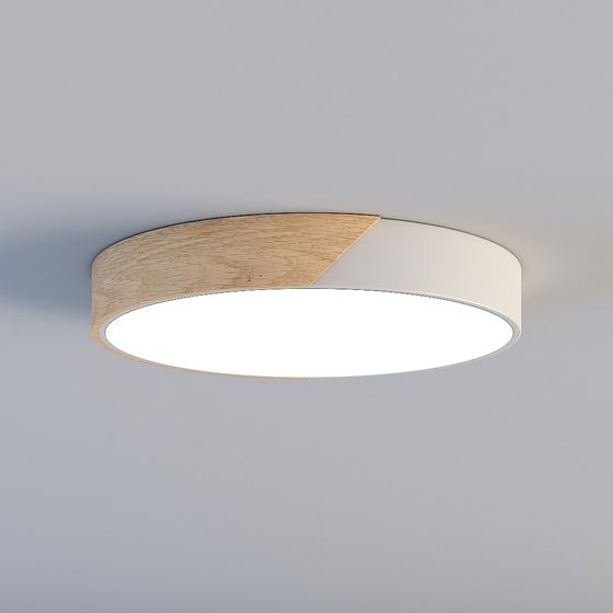 Unique Low-Poly Round Ceiling Light 3D model