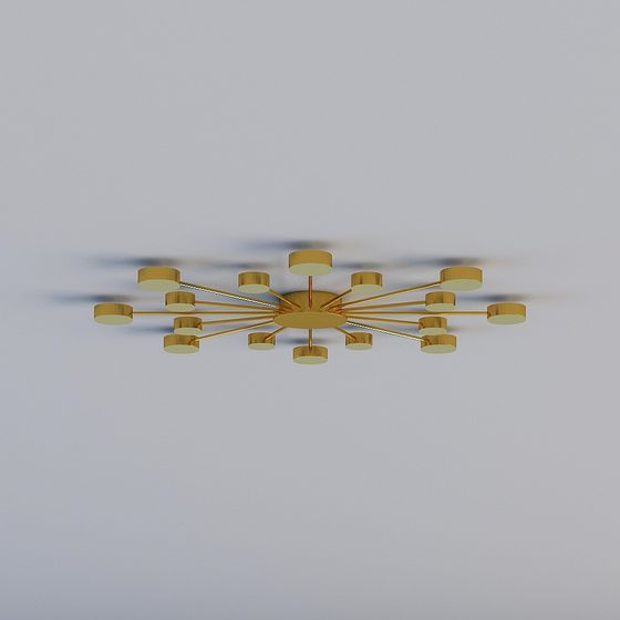 Elegant Low-Polygon Chandelier 3D model