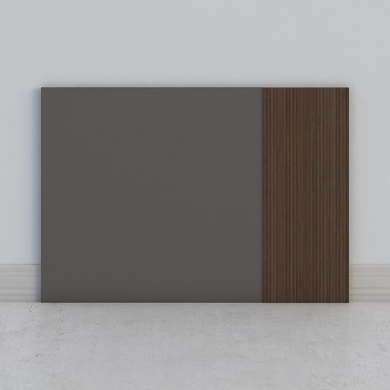 Stylish Striped Wooden Screen 3D model for Modern Spaces