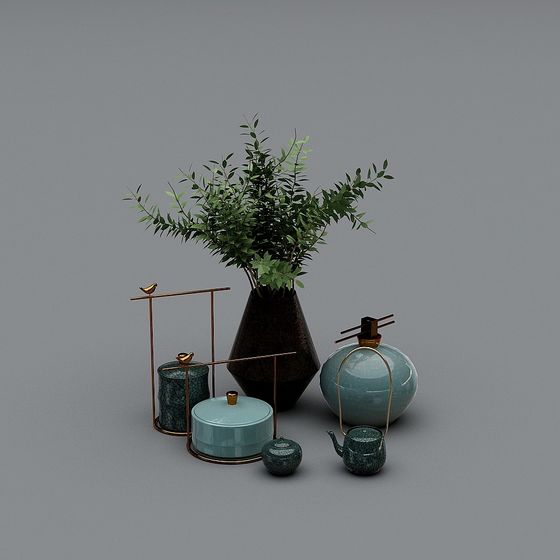 Unique Low-Poly Modern 3D Model with Natural Elegance