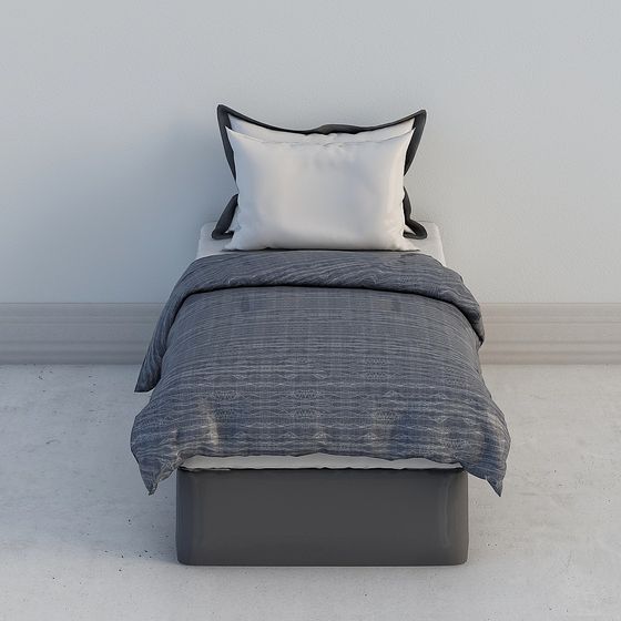Modern Minimalist Bed 3D model