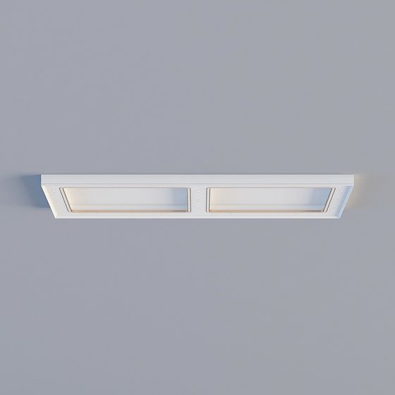 Window Light Model Minimalist Double Window Light Fixture 3D Model – Low-Poly Design