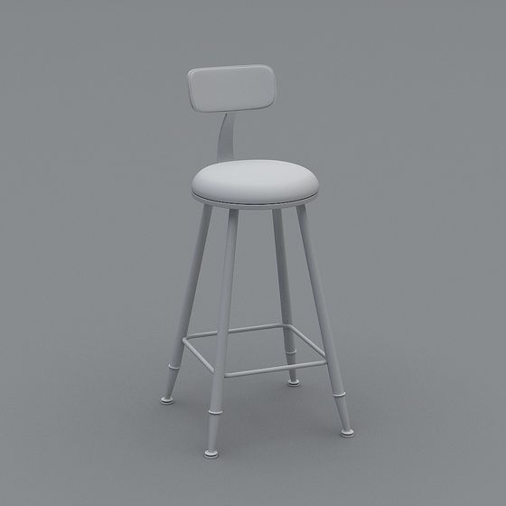 Industrial Bar Stool 3D model for Modern Interiors