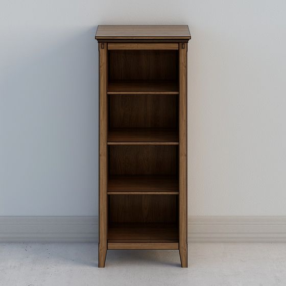 Minimalistic Bookshelf 3D model for Modern Spaces
