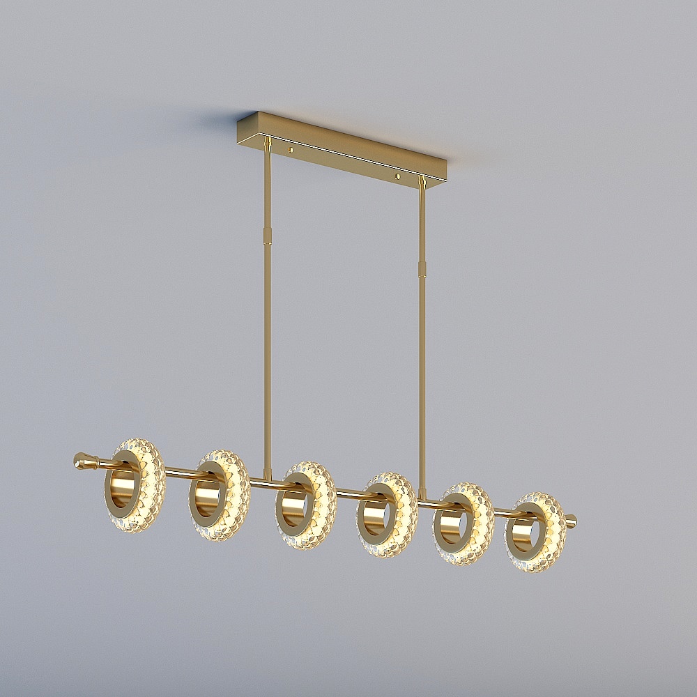 YX-D9019 long has want to light all copper living room chandelier atmospheric creative light luxury high-end simple glass Nordic bedroom lamps