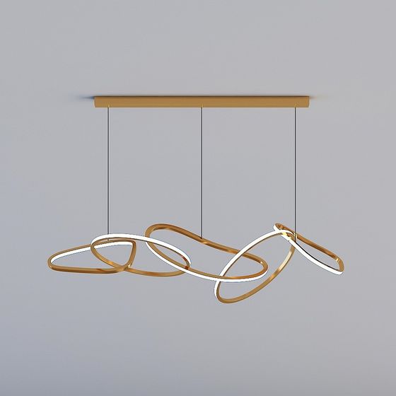 Elegant Low-Poly Chandelier 3D model