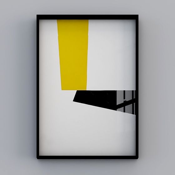 Abstract Geometric 3D Model for Modern Art