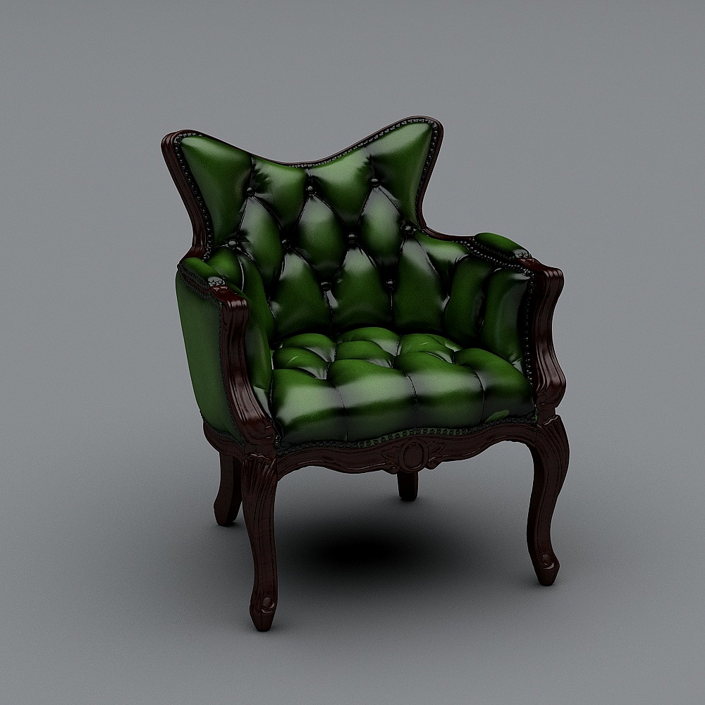 ST3815_Single chair green